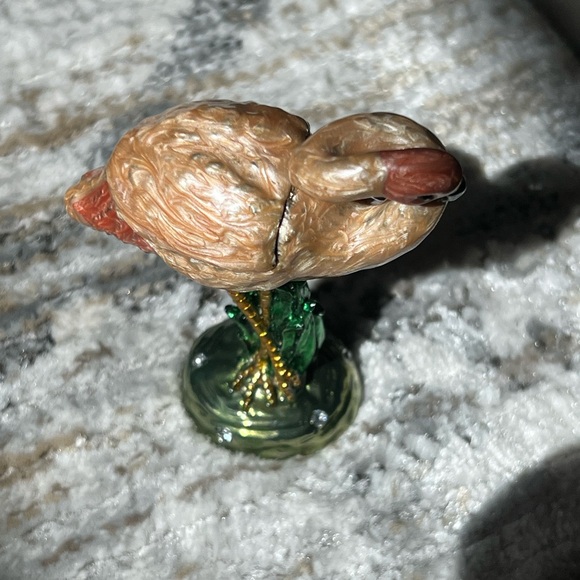 Jeweled flamingo trinket box/figurine - Picture 2 of 15
